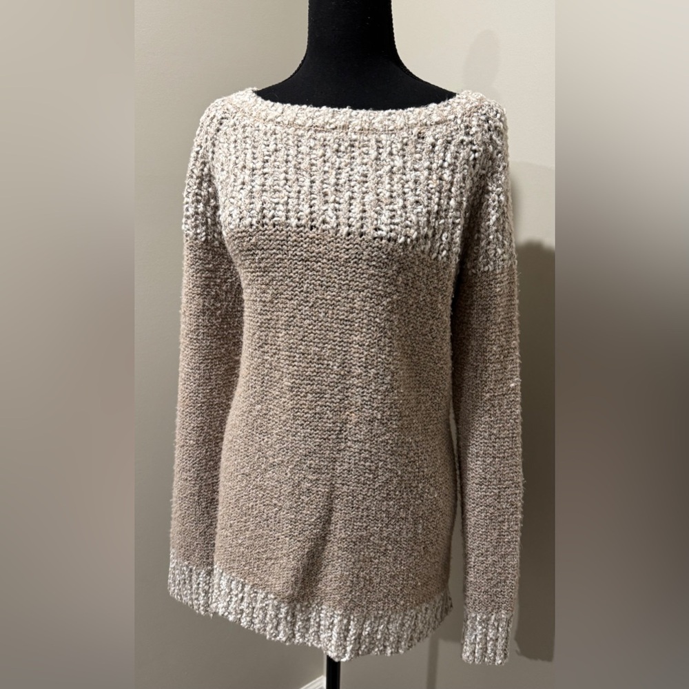 Fate Women's XL Sweater  Brown & Cream‎ |neutral aesthetic| timeless, knitwear